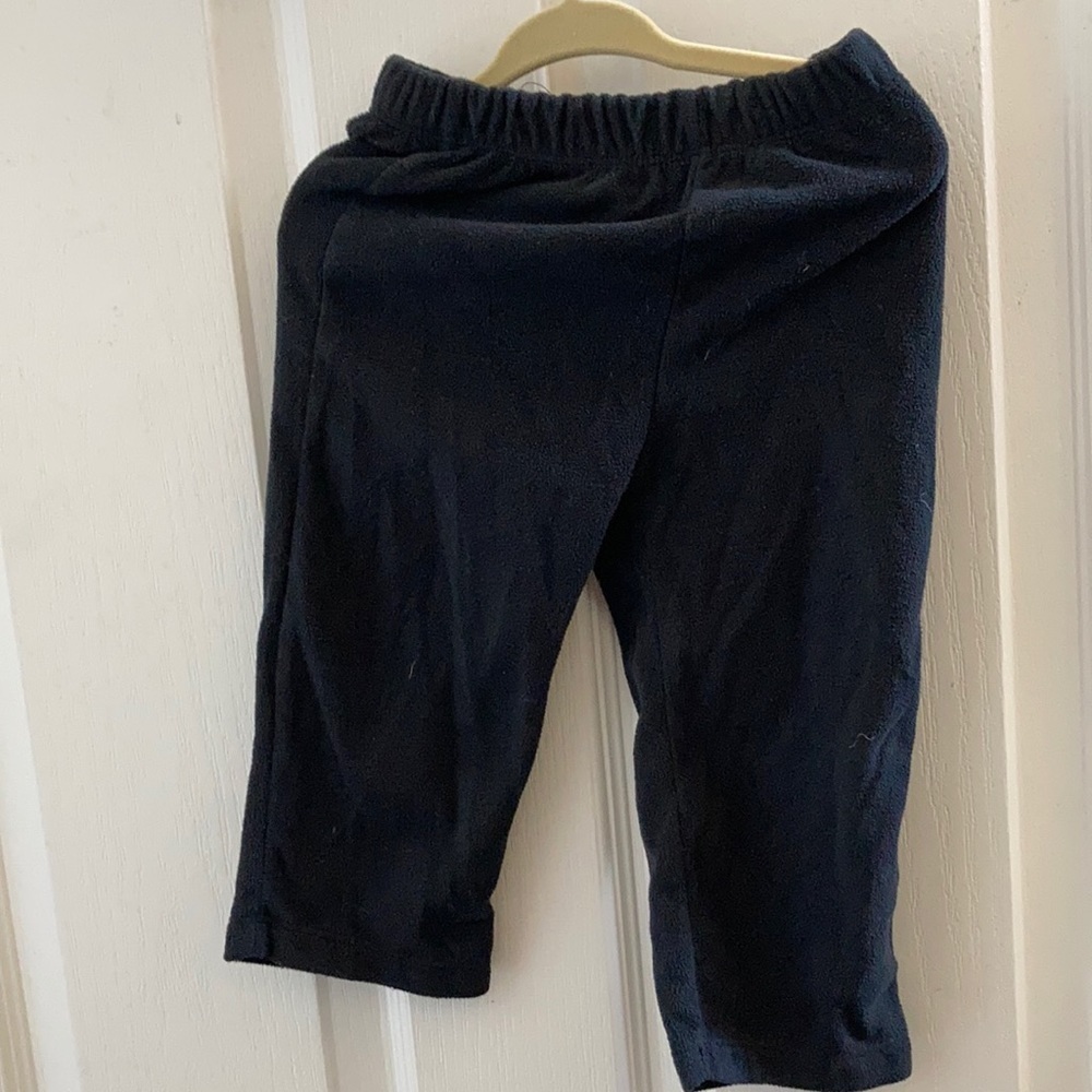 CARTERS black fleece slacks 18 months
